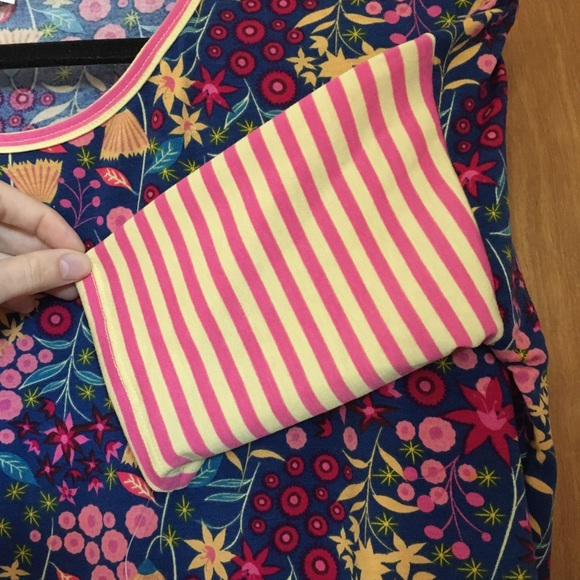 XXS Floral & Striped LuLaRoe Irma Tunic - BNWT - Picture 5 of 9